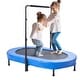preview thumbnail 2 of 1, 56 Inch Foldable Kids Trampoline with Adjustable Handle for Indoor Outdoor