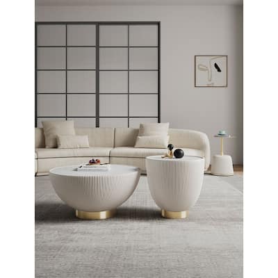 Manhattan Comfort Modern Anderson 2.0 Upholstered 3 Piece Table Set