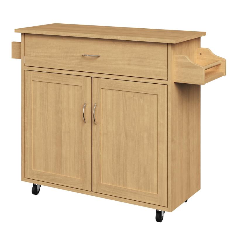 Lavish Home Rolling Kitchen Island, Oak