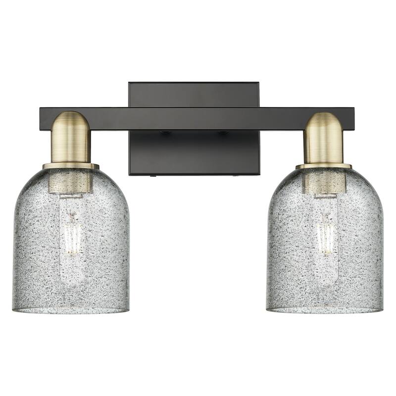 Innovations Lighting 716-2W-11-16 Caledonia Vanity Caledonia 2 Light - Black Antique Brass / Charcoal
