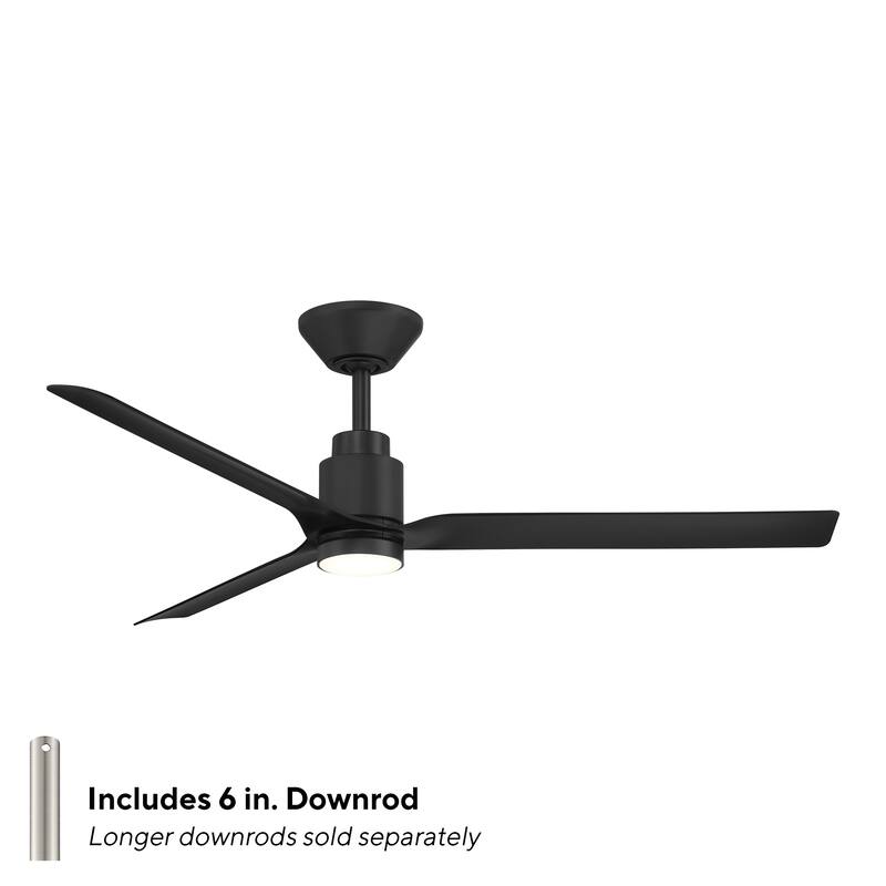 Smooth Indoor or Outdoor 3-Blade 52in Smart Ceiling Fan