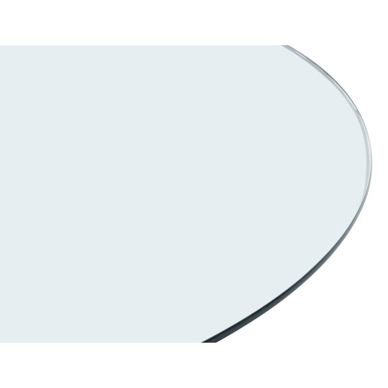 Round Casual Clear Tempered Glass Finish Top - Clear Glass