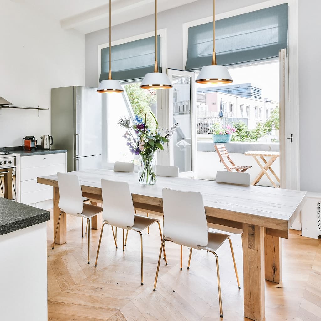 Nisa Modern Gold 1-Light Pendant Light Kitchen Island Lights for Dining Room - 9'' D x 8'' H