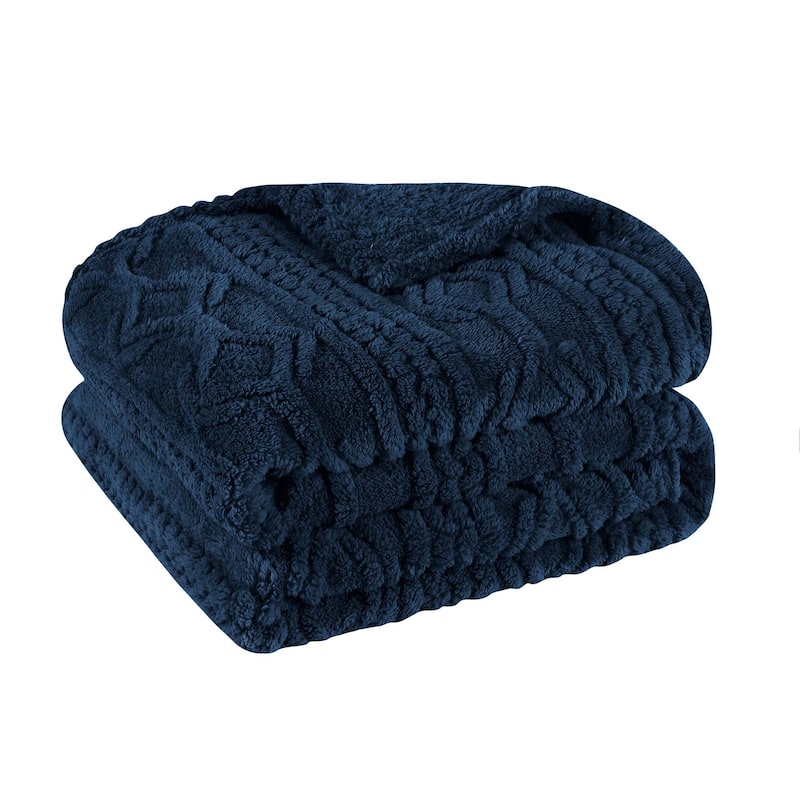 Superior Arctic Boho Jacquard Plush Fluffy Fleece Blanket