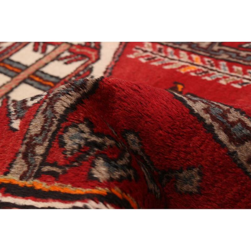 ECARPETGALLERY Hand-knotted Anadol Red Wool Rug - 3'5 x 9'6