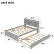 preview thumbnail 16 of 14, Full Size Solid Wood Platform Bed with Twin Trundle and Headboard Storage