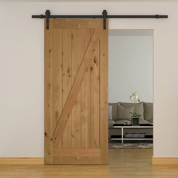 Trimlite 40701388401z 48 By 84 Z Brace Interior Barn Door Only Overstock 25645545 Knotty Alder