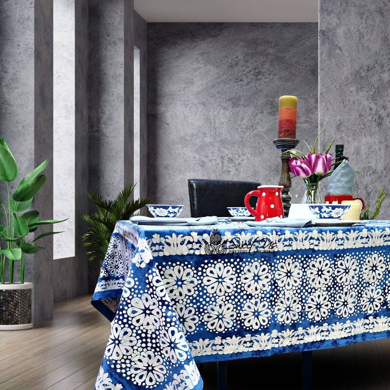 Cotton Batik Daisy Floral Tablecloth Collection