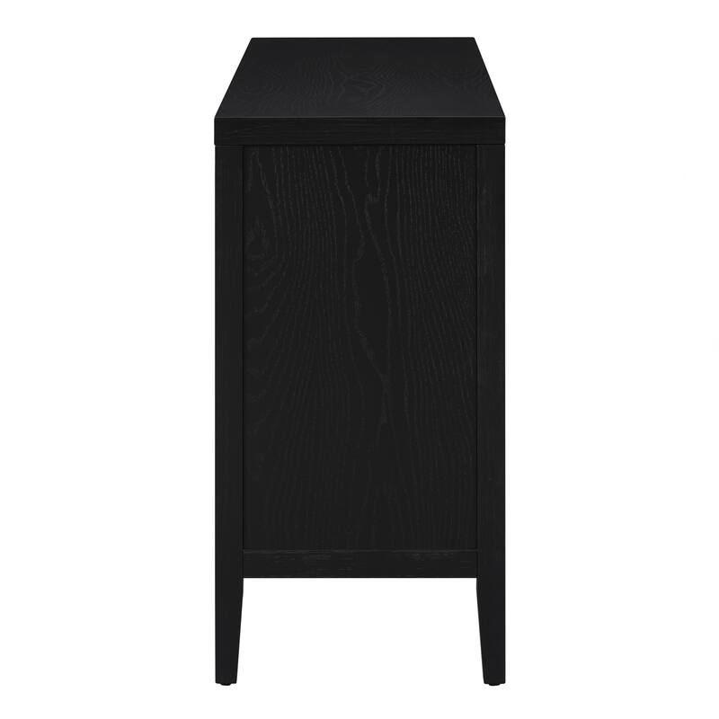 Retro Sideboard door with Circular Groove Design Round Metal Door Handle for Entrance, Dinning Room, Living Room