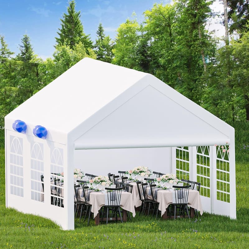 Outdoor Wedding Canopy Tents for Parties with Removable Sidewalls & 3 Storage Bags, Waterproof Gazebo Shelter