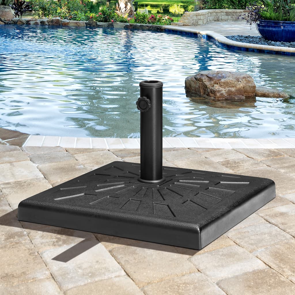 43 LBS Resin Square Base Stand for Outdoor Patio Market Table Umbrella