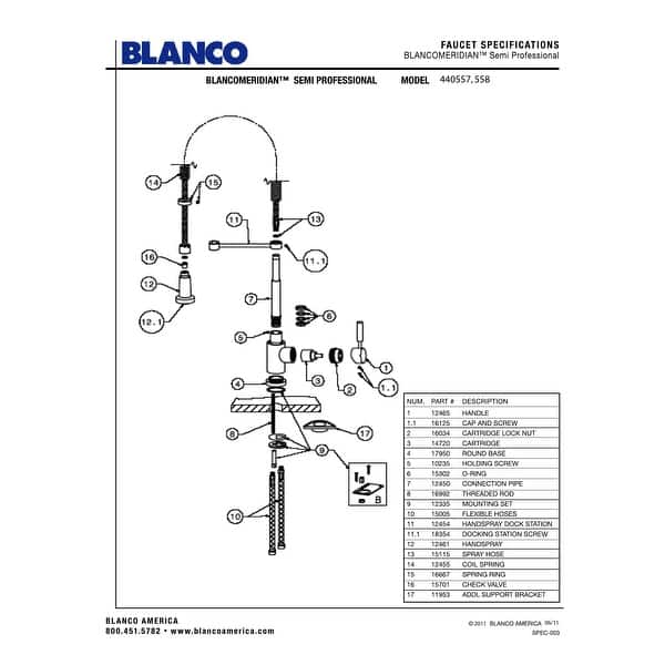 BLANCO Meridian Satin Nickel 1-Handle Deck-Mount Pre-rinse Handle Kitchen Faucet BLANCO Meridian Satin Nickel 1-Handle Deck-Mount Pre-rinse Handle Kitchen Faucet