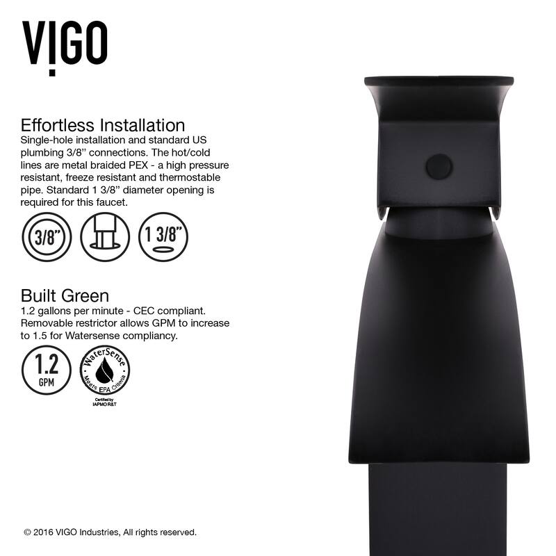 VIGO Satro 7" H Single Handle Single Hole Bathroom Faucet