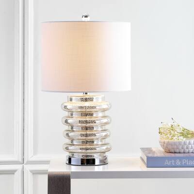 Allen 22.75" LED Glass Table Lamp, Mercury Silver by JONATHAN Y