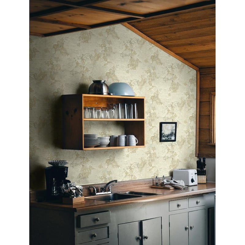 Seabrook Designs Preston Faux Aged Plaster Unpasted Wallpaper
