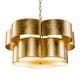 preview thumbnail 6 of 12, 19.7" Distressed Gold 2-Tier Metal 5-Light Diammable Chandelier Ceiling Light