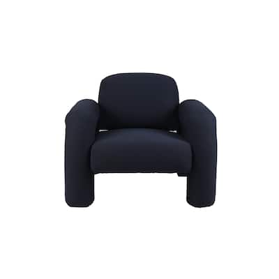 Chenille Fabric Upholstered Chair - 35.63"L x 31.88"W x 29.5"H
