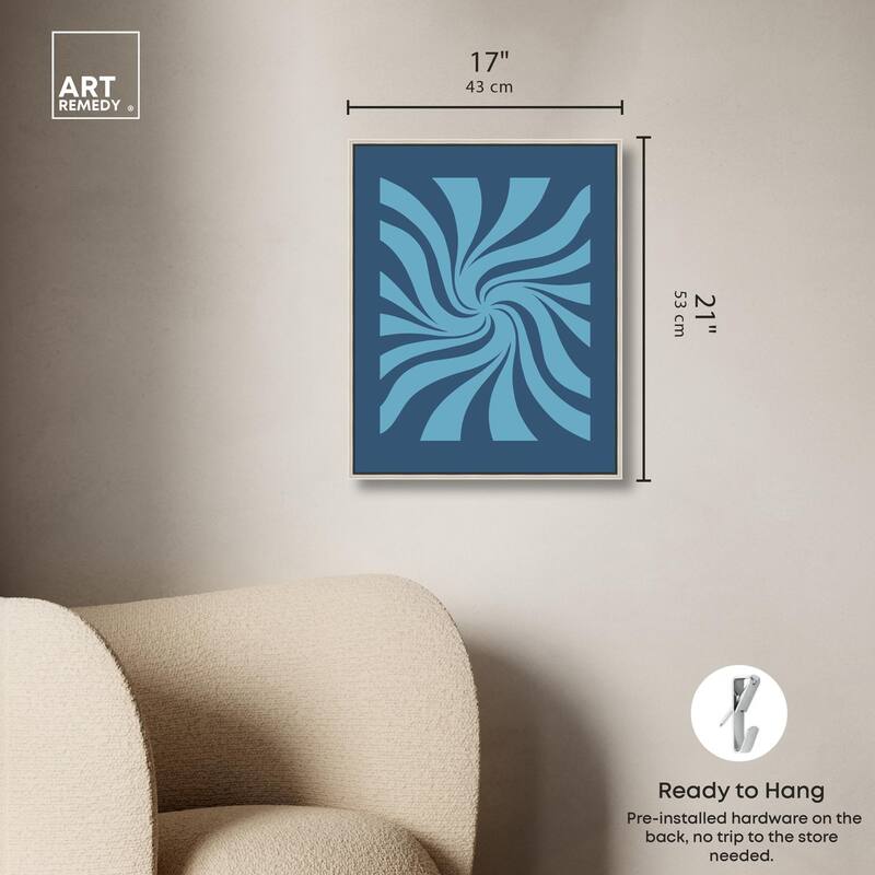 Carnaval Retro Blues Canvas by Art Remedy
