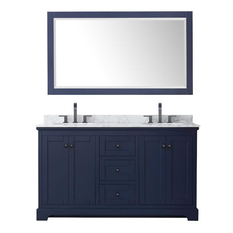 Wyndham Collection Avery 60" Free Standing Double Basin Vanity Set