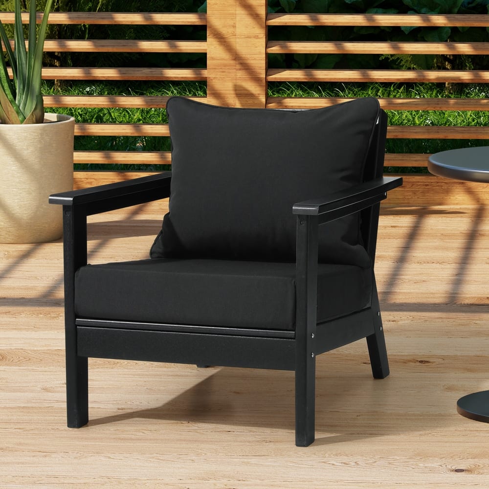 Fading Free All Weather Poly Outdoor Deep Seating Cushion Set - Water Repellent