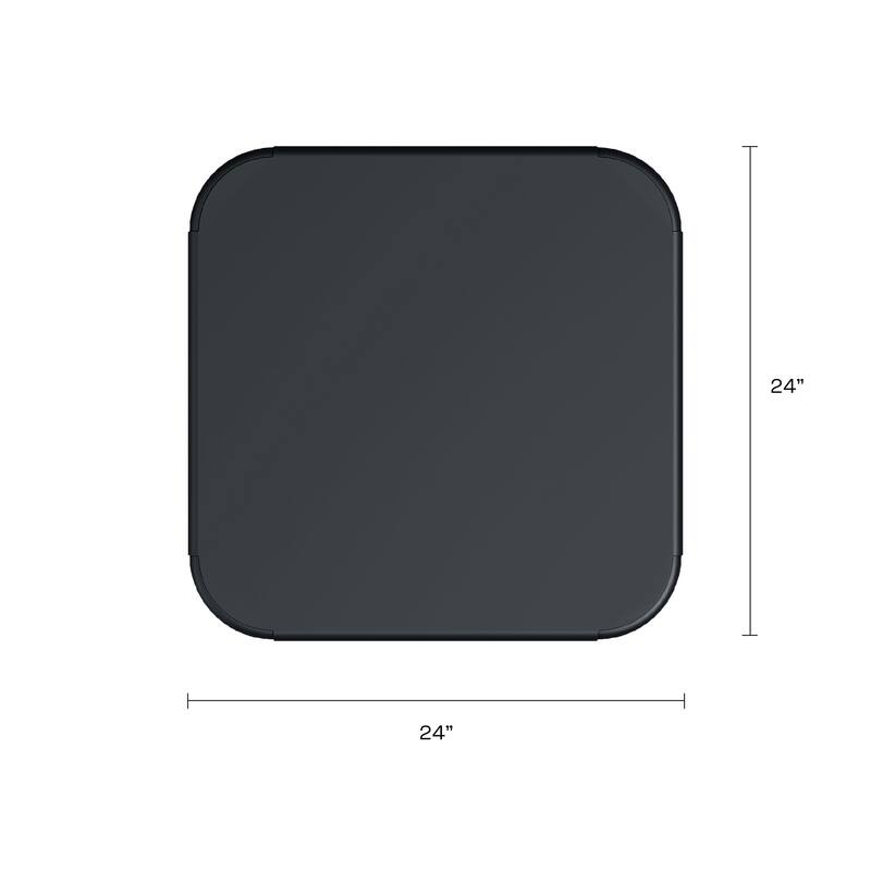 Haley Square Steel Table 24" Black
