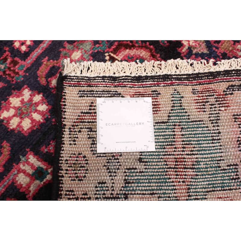 ECARPETGALLERY Hand-knotted Andelz Dark Navy Wool Rug - 3'9 x 9'6