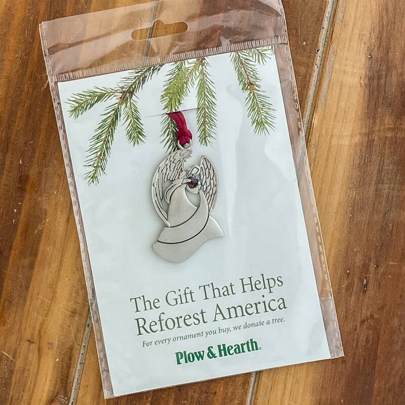 Solid Pewter Christmas Tree Ornament - Angel