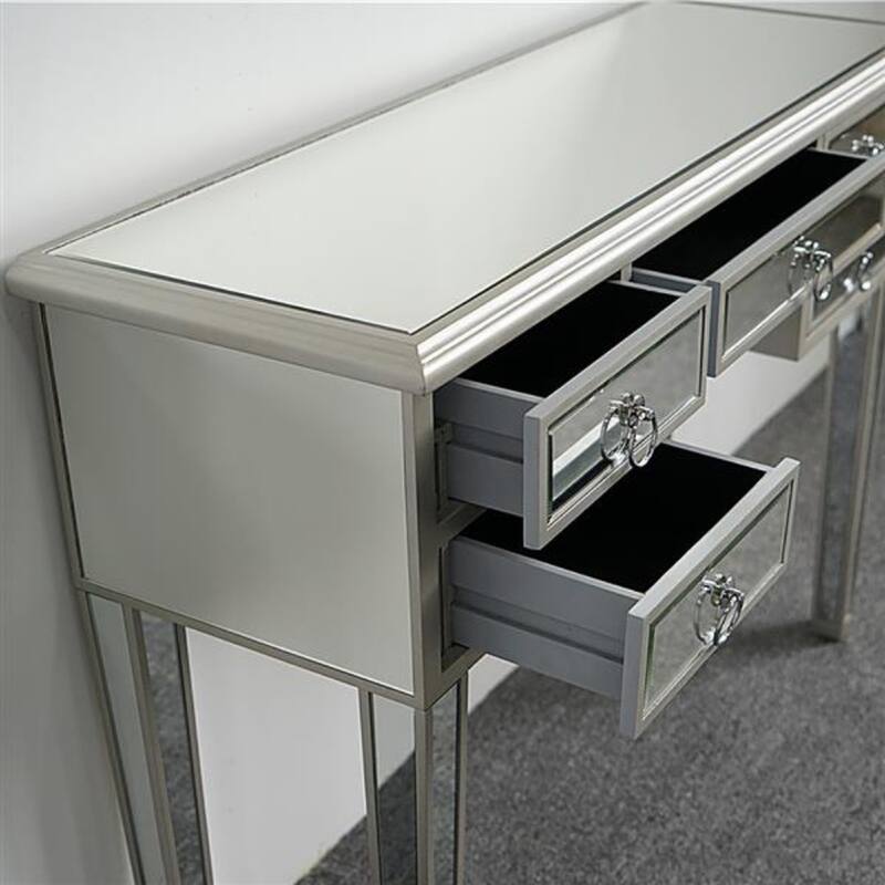 Illusions Collection Mirrored Entryway Console - (41.73 x 15.35 x 31.1)”