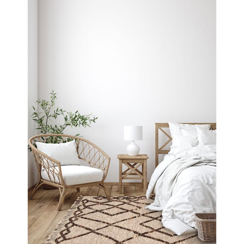 ECARPETGALLERY Hand-knotted Tangier Taupe Wool Rug - 5'5 x 7'7