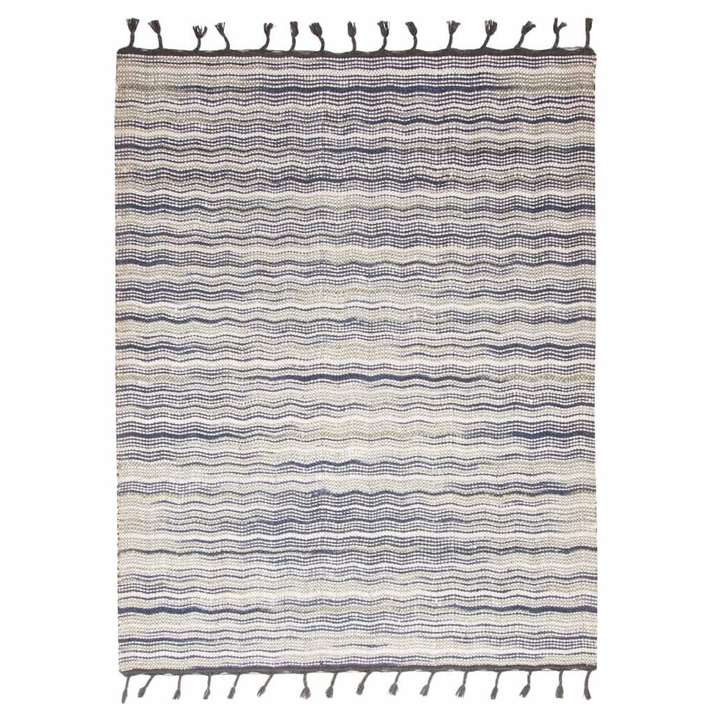 ECARPETGALLERY Braid weave Sienna Charcoal Wool Rug - 5'10 x 7'6