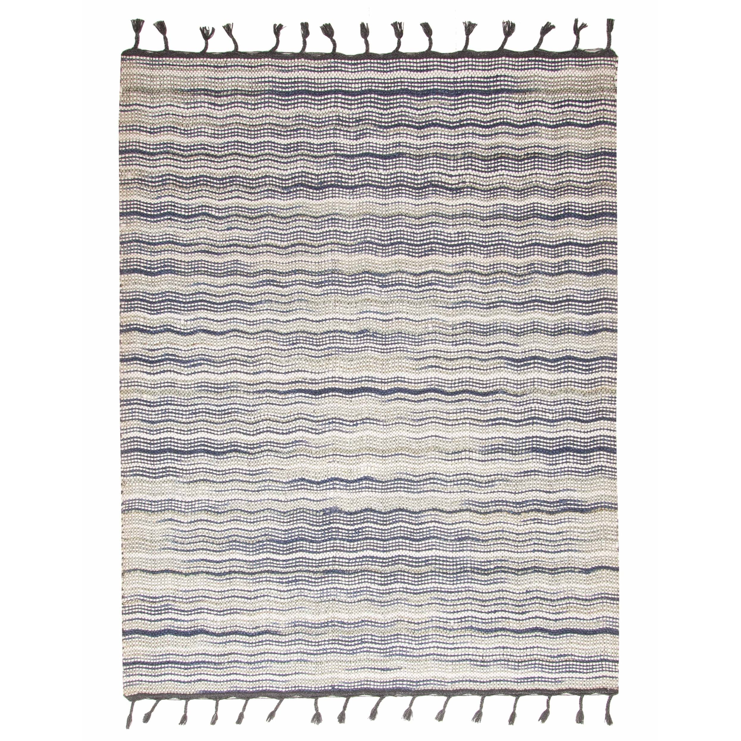 ECARPETGALLERY Braid weave Sienna Charcoal Wool Rug - 5'10 x 7'6