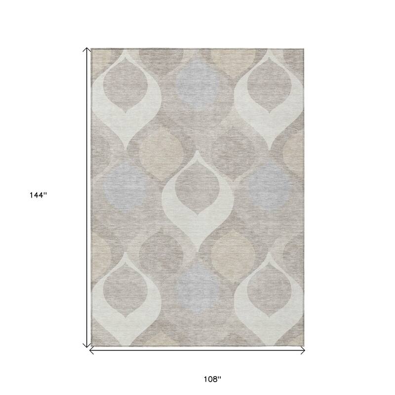 HomeRoots Ogee Transitional Rectangle Outdoor Rug