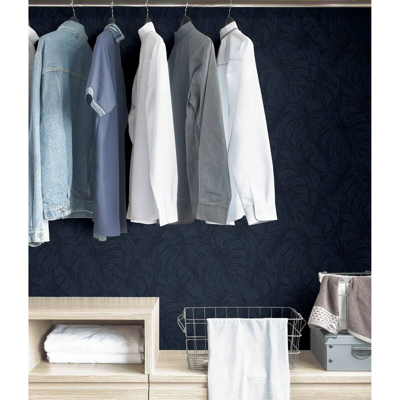 Scott Living Borneo Indigo Peel and Stick Wallpaper