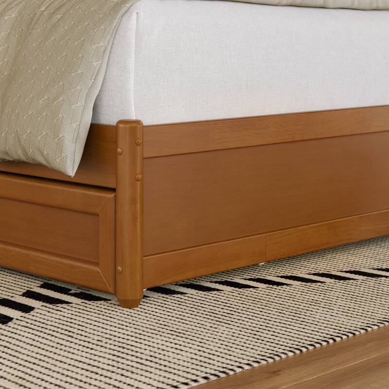 Malta Platform Bed with Panel Footboard and Storage Drawers