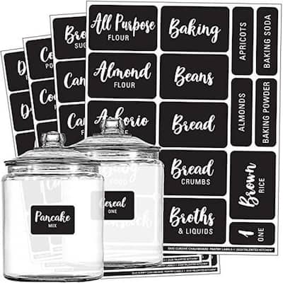 128 PCS Chalkboard Label Sticker for Pantry Storage Bins Organizer Jar Container