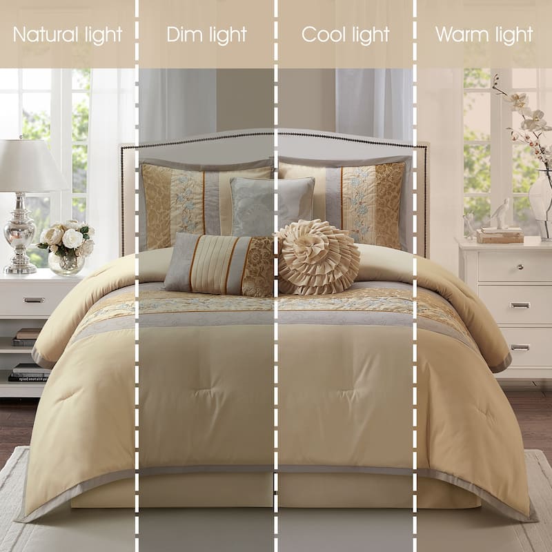 Nanshing Stella Sand 7 Piece Bedding Comforter Set