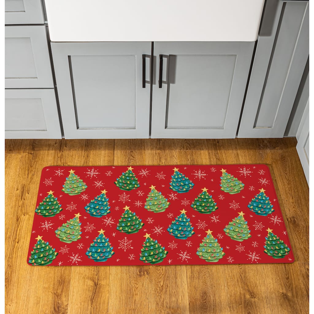 Nostalgia Christmas Tree Anti-Fatigue Door Mat - 40" x 20"