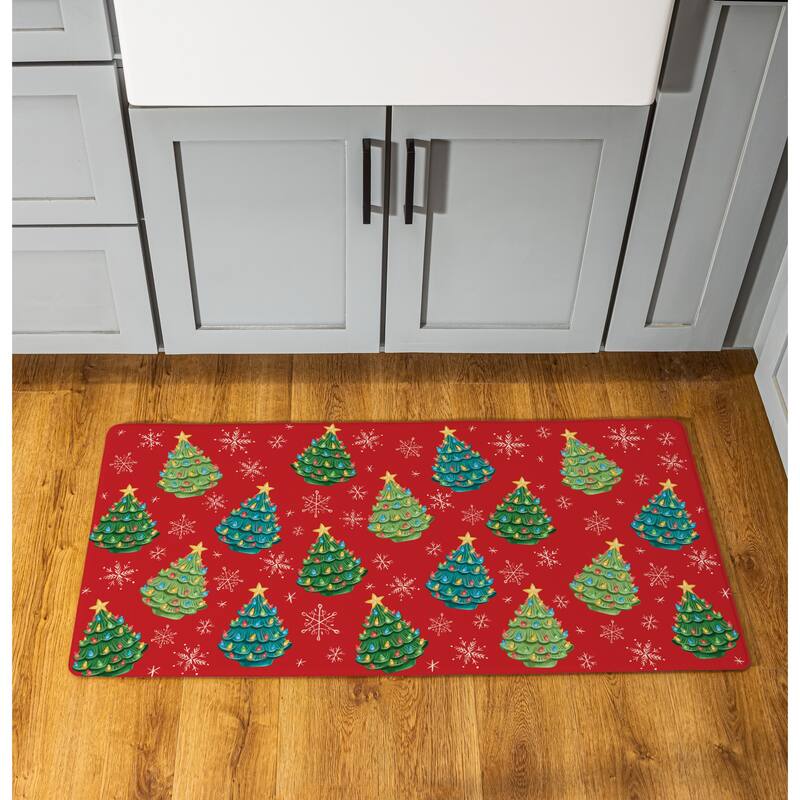 Nostalgia Christmas Tree Anti-Fatigue Door Mat - 40" x 20"