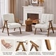 preview thumbnail 4 of 7, Yaheetech Mid Century Upholstered Accent Armchair Lounge Chair with V-Shaped Solid Wood Legs