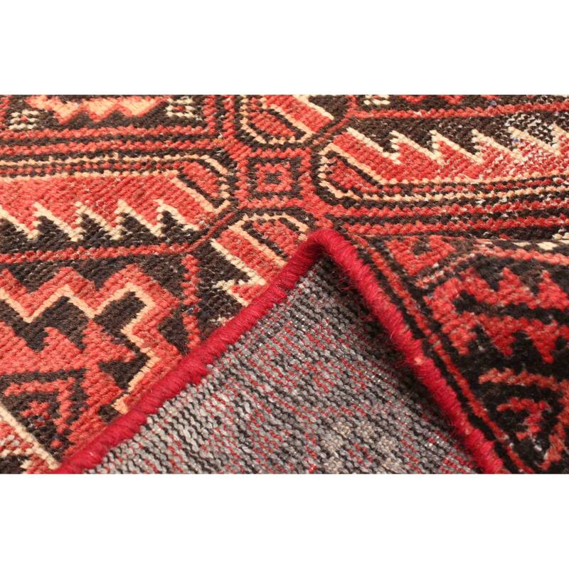 ECARPETGALLERY Hand-knotted Baluch Red Wool Rug - 3'6 x 6'1