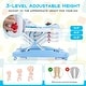 preview thumbnail 40 of 49, 6 in 1 Foldable Baby Walker with Adjustable Height - 28" L x 24" W x 19.5" H