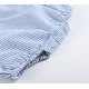 preview thumbnail 4 of 2, Classic Dark Blue Seersucker Bubble Romper 12-18M