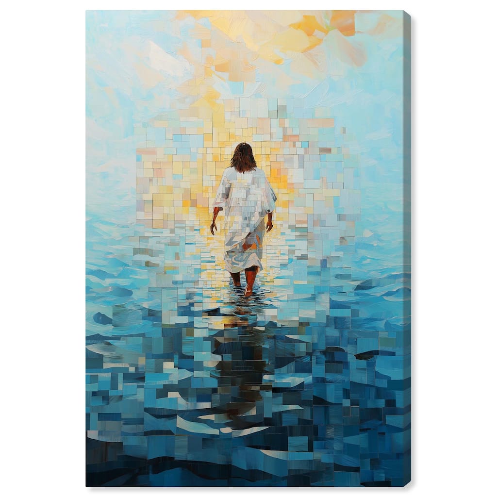 Water Walker Mosaic II Canvas by Art Remedy, Gallery Wrapped