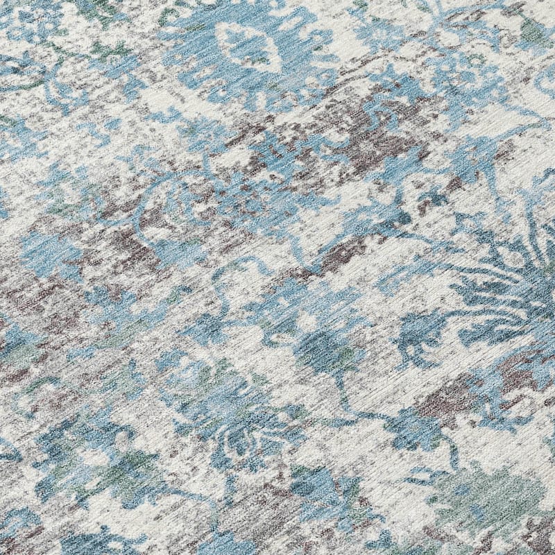 Machine Washable Indoor/Outdoor Vintage Traditional Chantille Rug