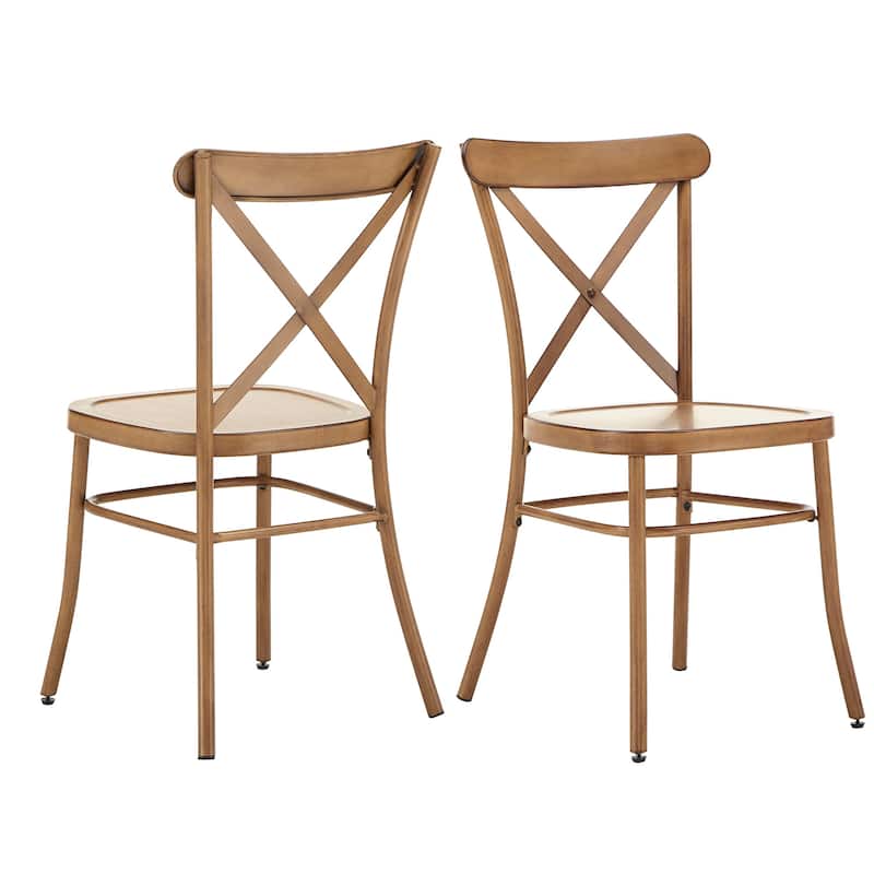 Eleanor 5-Piece Dining Set with Metal X-Cross Back Chairs by iNSPIRE Q Classic