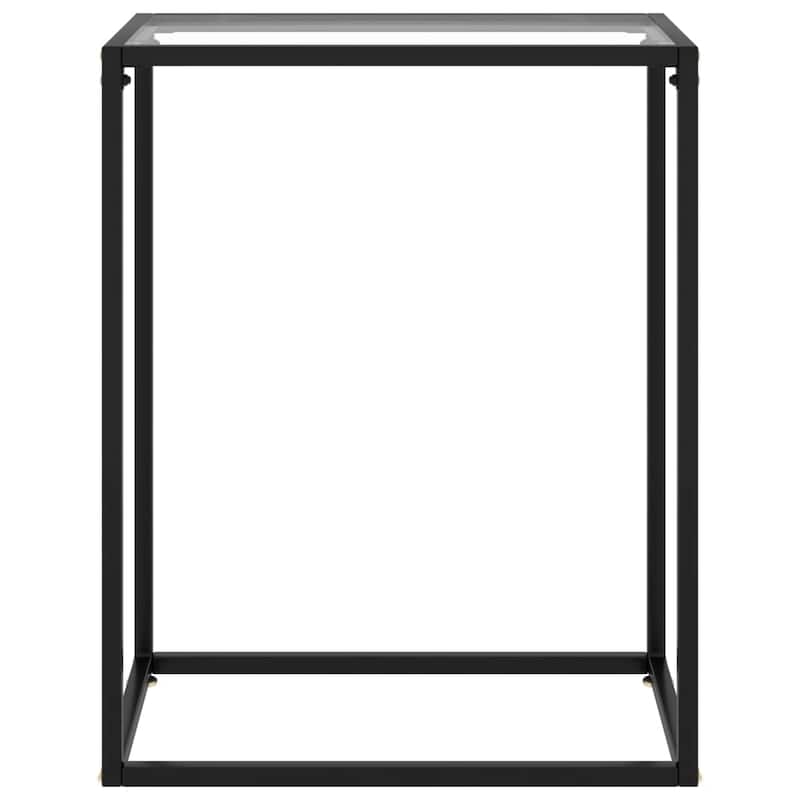 vidaXL Console Table Transparent 23.6"x13.8"x29.5" Tempered Glass - 23.6" x 13.8" x 29.5"
