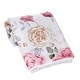 preview thumbnail 4 of 5, Lambs & Ivy Secret Garden Ultra-Soft Fleece/Minky Floral Baby Blanket