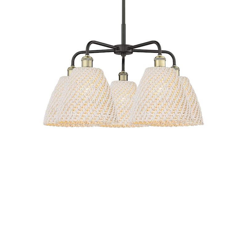 Innovations Lighting 516-5CR-17-28 Bristol Natural Chandelier Bristol - Black Antique Brass / Natural