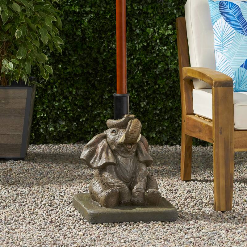 Roomfitters Rabbit/Bear/Elephant Umbrella Base, Decorative Heavy-Duty Patio Stand