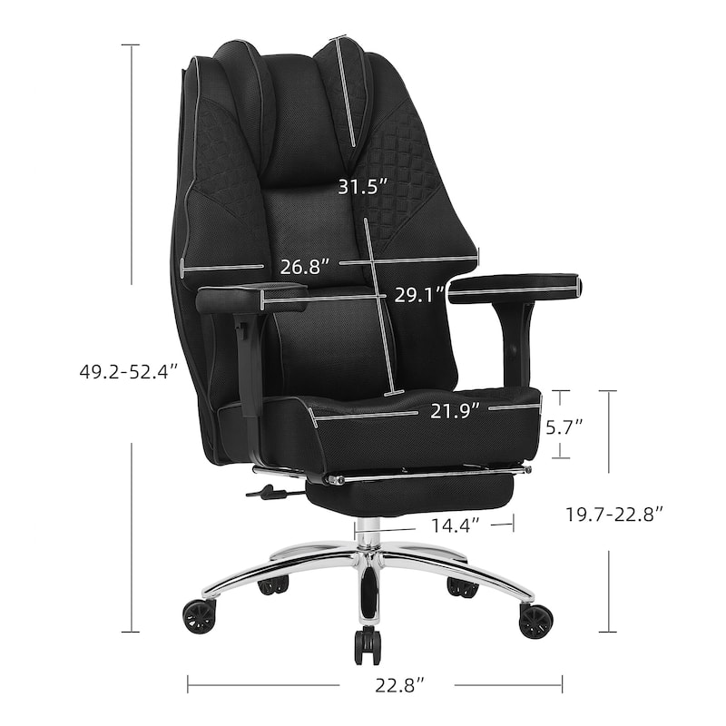 Gaming Chair,Office Chair with Pocket Spring Lumbar Support, Ergonomic Comfortable Wide Office Desk Computer Chair